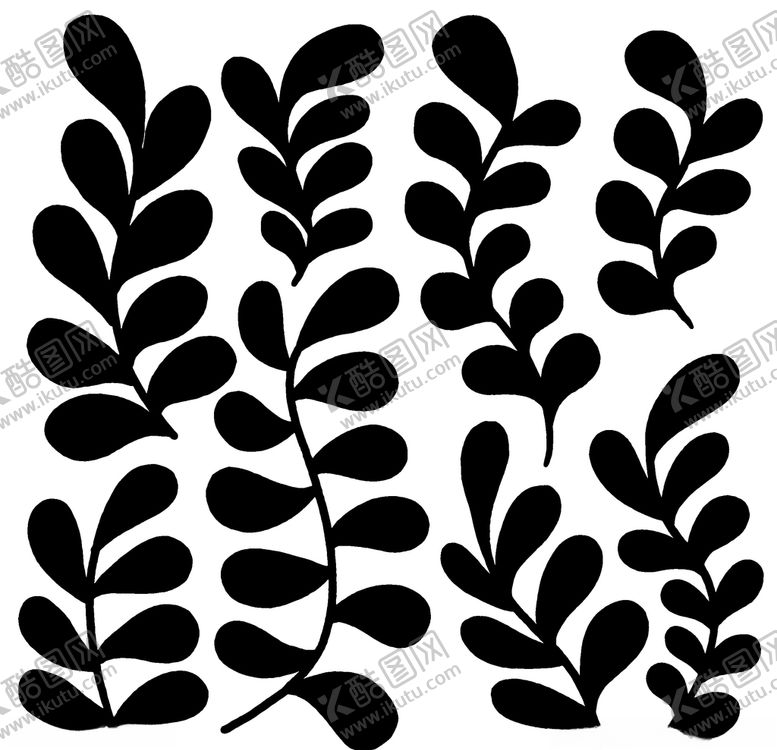 编号：81709909121759139900【酷图网】源文件下载-抽象叶子图案