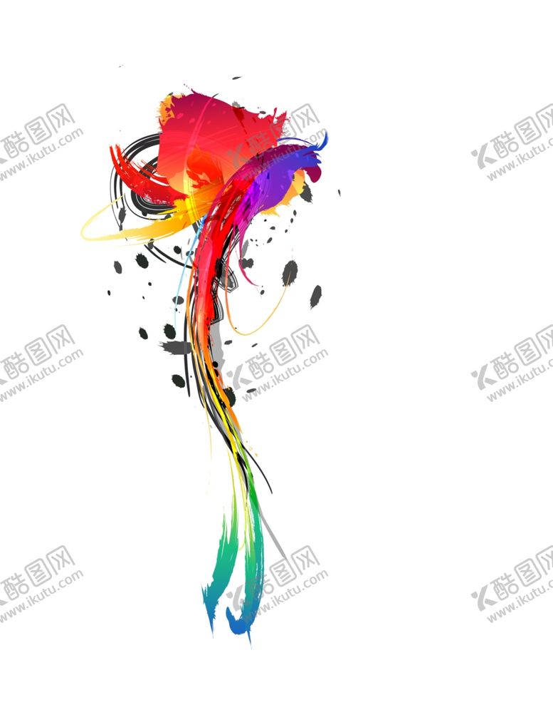编号：97318203151910555546【酷图网】源文件下载-彩色不规则喷墨素材图片