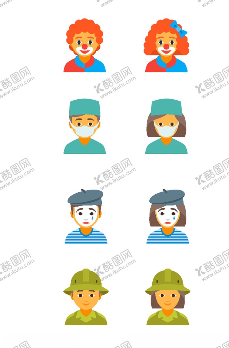编号：75071107092257252743【酷图网】源文件下载-手绘人物头像