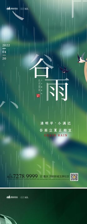 谷雨节气系列海报