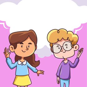 儿童节背景可爱小孩学生卡通