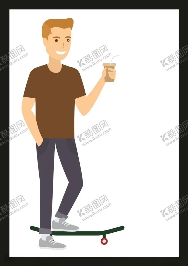 编号：15802102010120053961【酷图网】源文件下载-滑板男孩