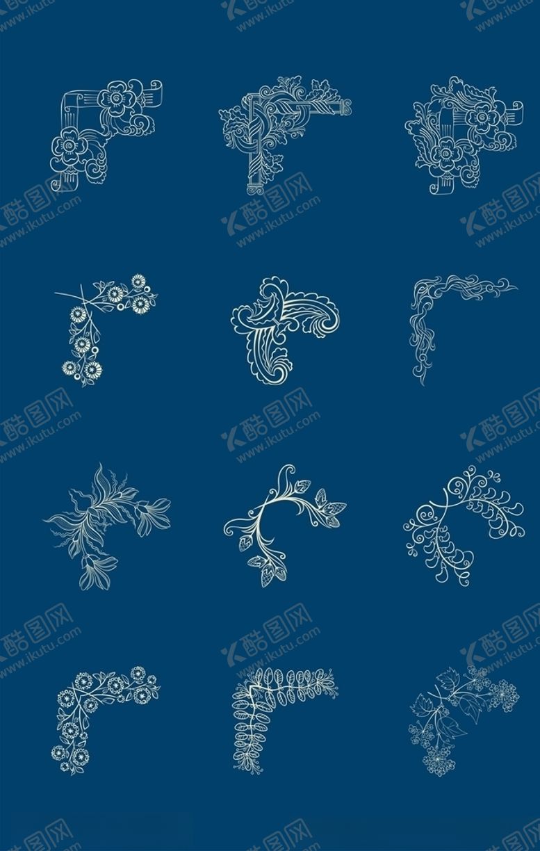 编号：39118105090703454239【酷图网】源文件下载-中国风古典花纹边框素材