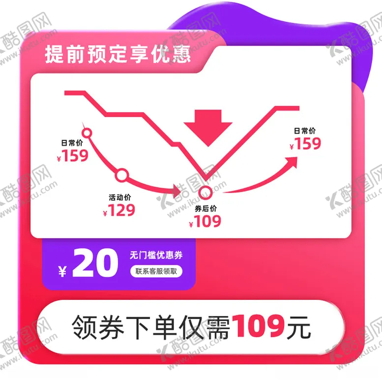 编号：50169212131940536866【酷图网】源文件下载-双十一红色渐变通用价格曲线主图