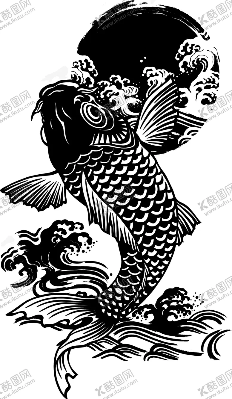 编号：13705610060526109548【酷图网】源文件下载-鱼古风花纹