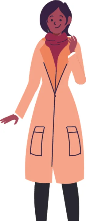 冬天服饰季穿装的人卡通人物