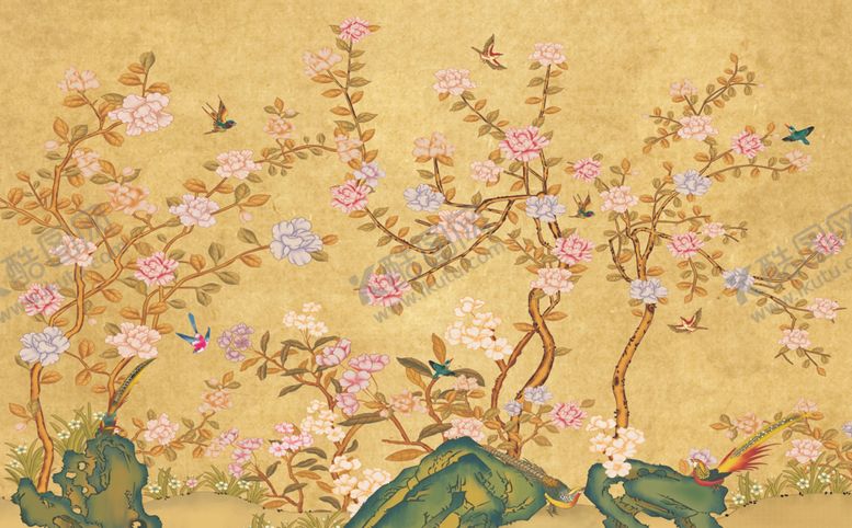 编号：99377210080720518647【酷图网】源文件下载-工笔花鸟