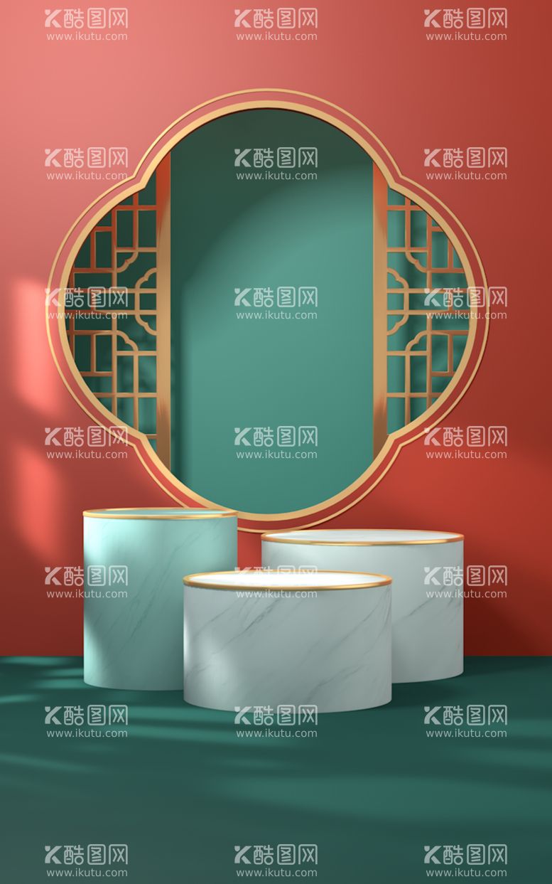 编号：13753012301215051150【酷图网】源文件下载-国潮古风红色高清绿色大图背景