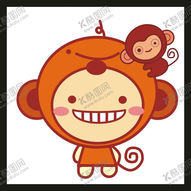 编号：37853611030754198677【酷图网】源文件下载-手绘卡通小猴 