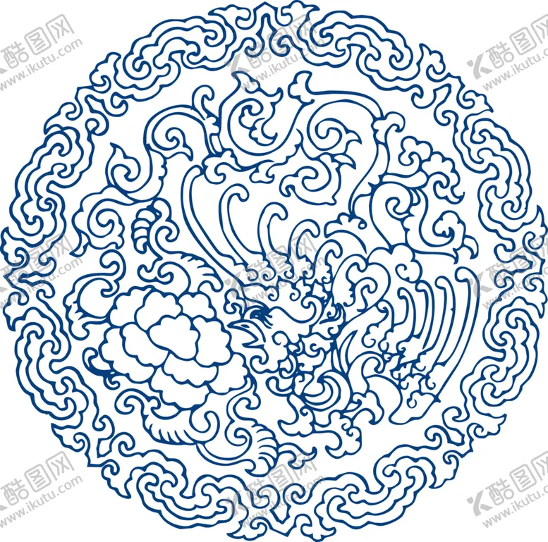 编号：36223310031609238379【酷图网】源文件下载-青花瓷图案