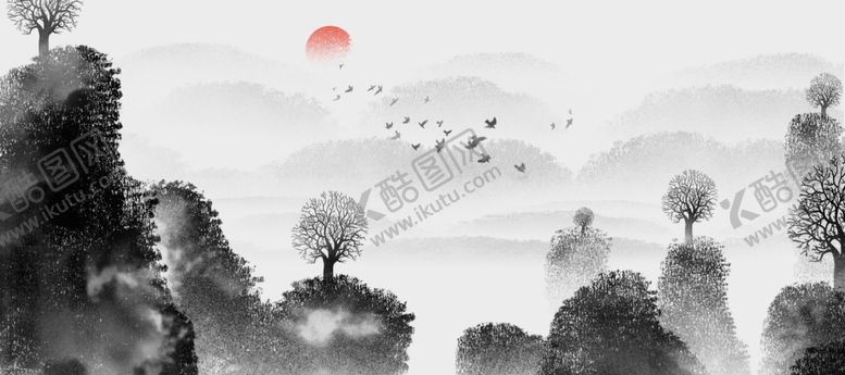 编号：72700110140316223188【酷图网】源文件下载-水墨山水