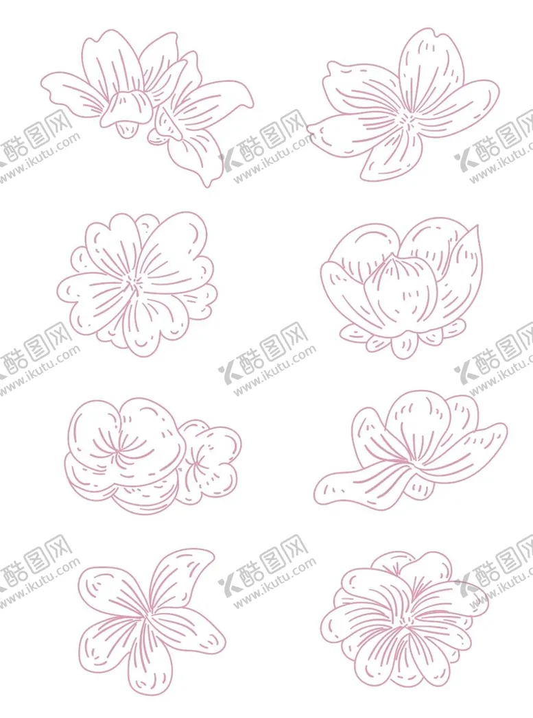 编号：80361409191717248725【酷图网】源文件下载-桃花线条