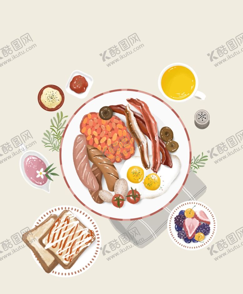编号：43727712081755551597【酷图网】源文件下载-手绘食物