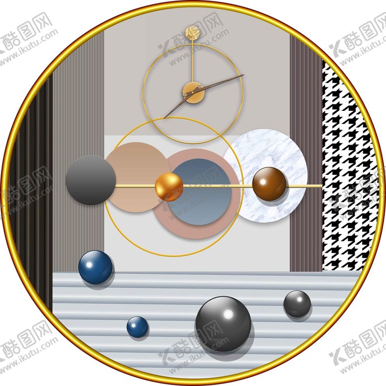 编号：62418509141821325301【酷图网】源文件下载-北欧圆形装饰画