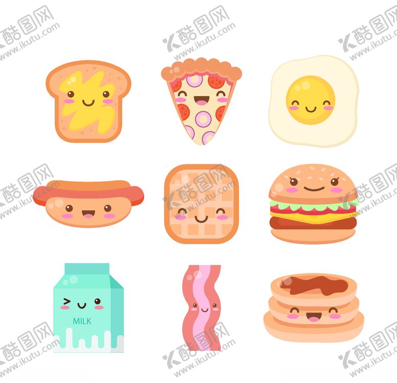 编号：18754007072150058458【酷图网】源文件下载-可爱食物