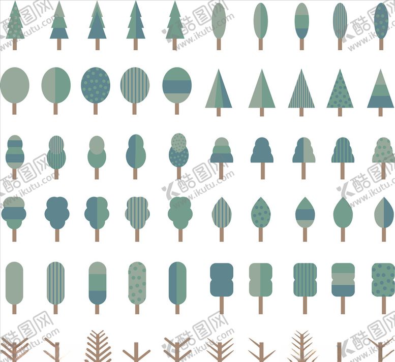 编号：42436810310854322982【酷图网】源文件下载-手绘树木图标