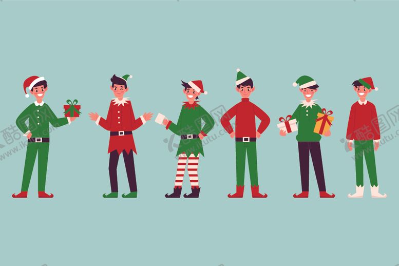 编号：98414009240024348265【酷图网】源文件下载-卡通圣诞人物