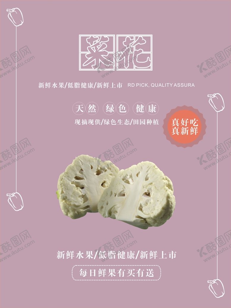 编号：18019101122107265537【酷图网】源文件下载-花菜海报