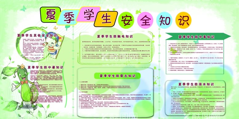 编号：30956411271642275424【酷图网】源文件下载-夏季学生安全知识