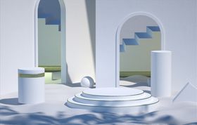 c4d空间立体场景模型