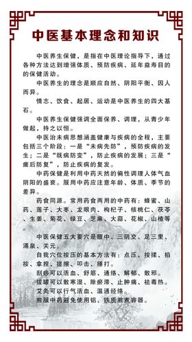 中医基本概念和知识