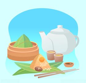 矢量端午粽子