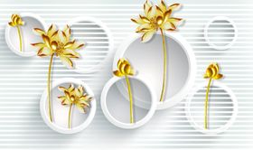 金色荷花背景