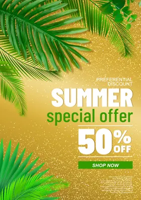 夏季促销海报日不为利