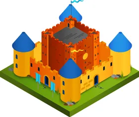 城堡建筑插图童话梦幻
