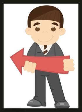 手绘商务人物办公办公士