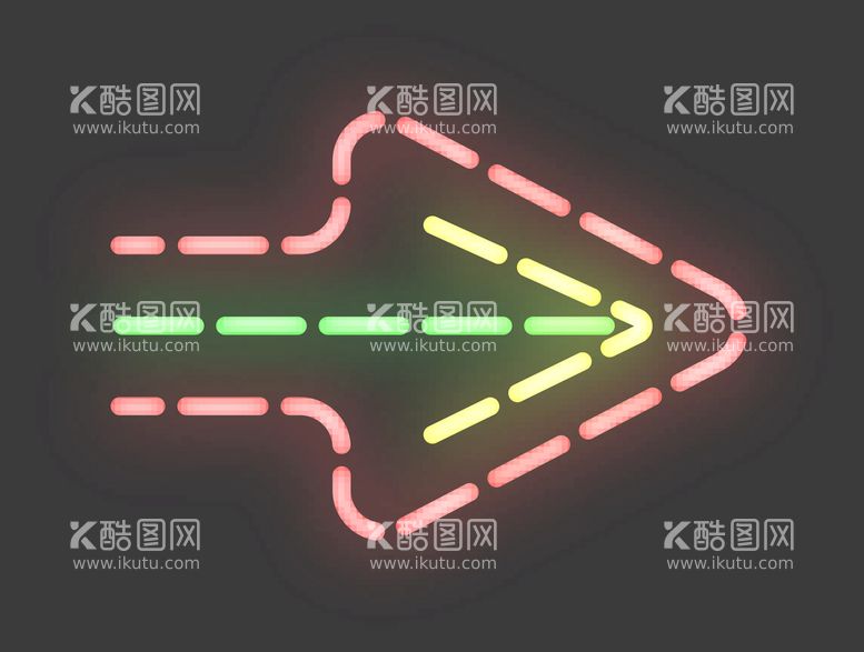 编号：86392109210810394138【酷图网】源文件下载-霓虹灯箭头