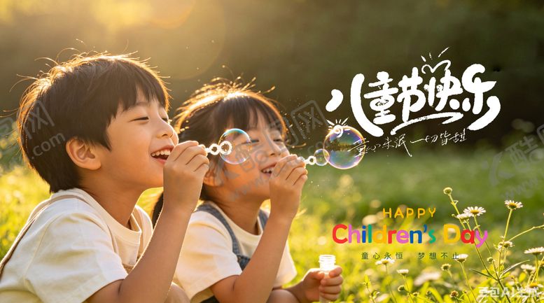 编号：53771605302231214241【酷图网】源文件下载-儿童节主视觉背景