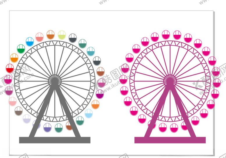 编号：33048909140452402402【酷图网】源文件下载-矢量摩天轮