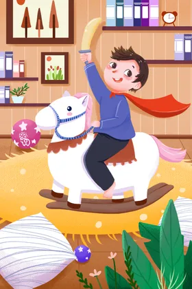 儿童节插画卡通六一海报校园海报海报卡通