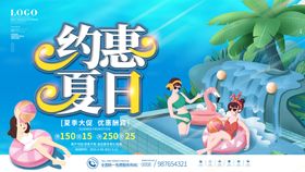 时尚遇见夏日促销海报