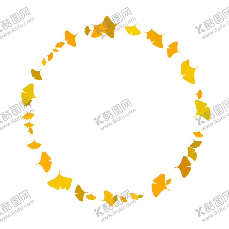 编号：78482704180419049486【酷图网】源文件下载-秋天银杏叶