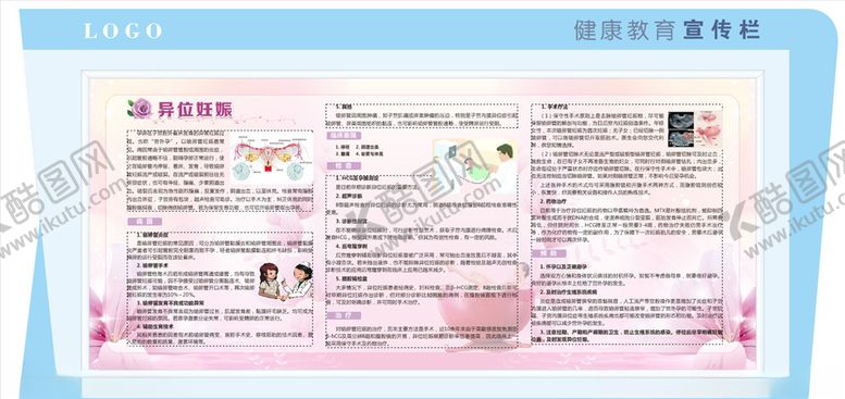 编号：71514610201132149796【酷图网】源文件下载-宣传栏妇产科妊娠异位
