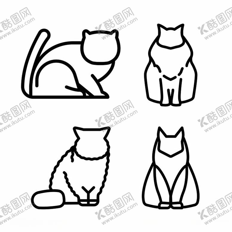 编号：44773402211502522970【酷图网】源文件下载-矢量猫咪