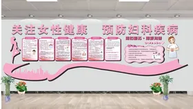 妇科文化墙关注女性健康