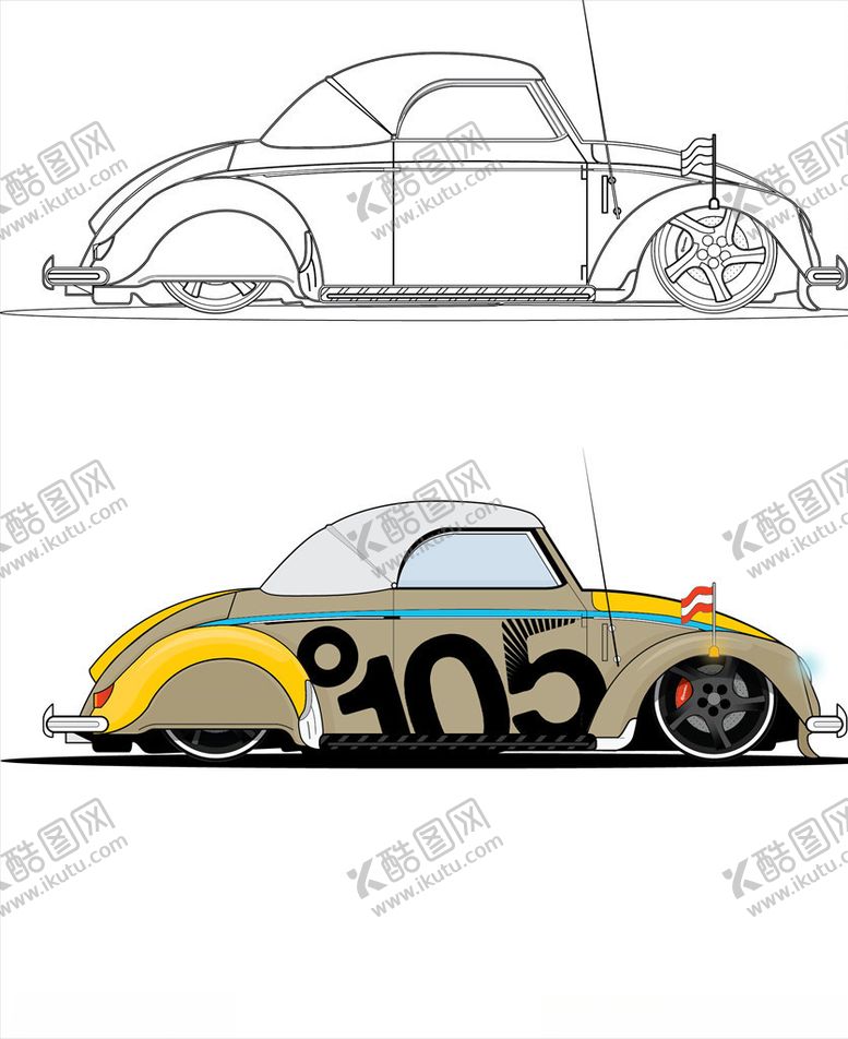 编号：83011810121120265260【酷图网】源文件下载-交通工具甲壳虫汽车