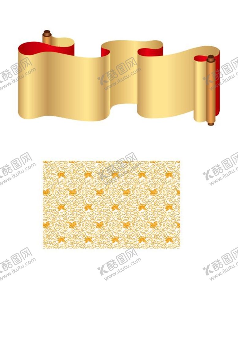 编号：98657009262156188021【酷图网】源文件下载-画卷 云纹 仙鹤