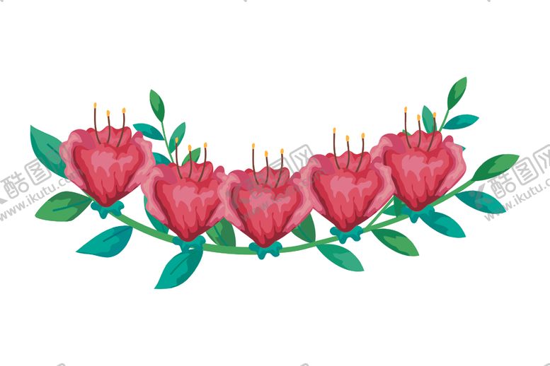 编号：32558309210654256293【酷图网】源文件下载-矢量手绘花朵