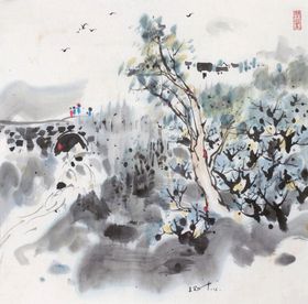 中国风水墨风格素材国画