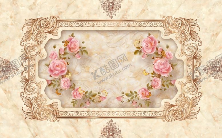 编号：64930106270304503310【酷图网】源文件下载-欧式背景墙