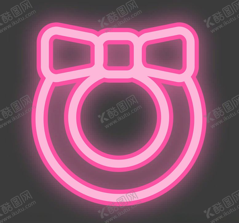 编号：94055707130513433909【酷图网】源文件下载-霓虹灯蝴蝶结