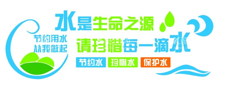 编号：15733711282133335357【酷图网】源文件下载-节约用水文化墙