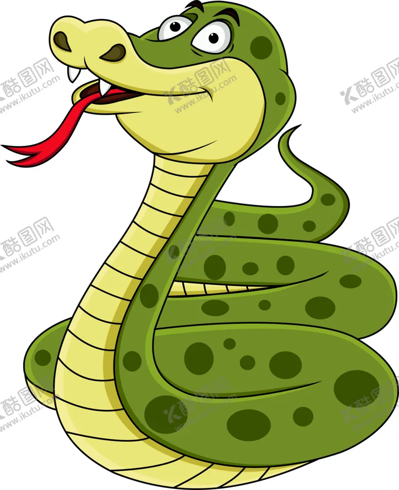 编号：98231801310113063129【酷图网】源文件下载-矢量卡通蟒蛇素材