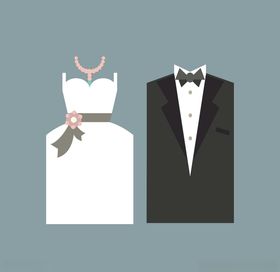 西装婚纱图标