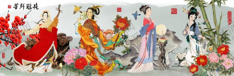 编号：51147704171248134882【酷图网】源文件下载-四大美人