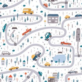 可爱卡通道路背景底纹